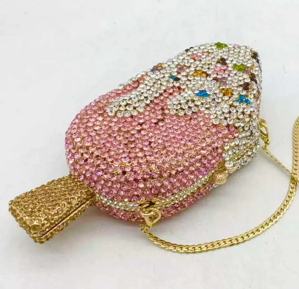 Ice Cream Bar Rhinestone Clutch