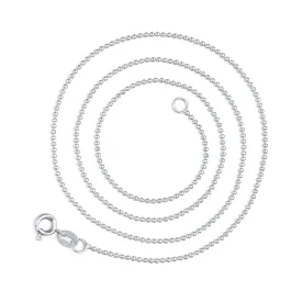 Italian Sterling Silver Bead Chain