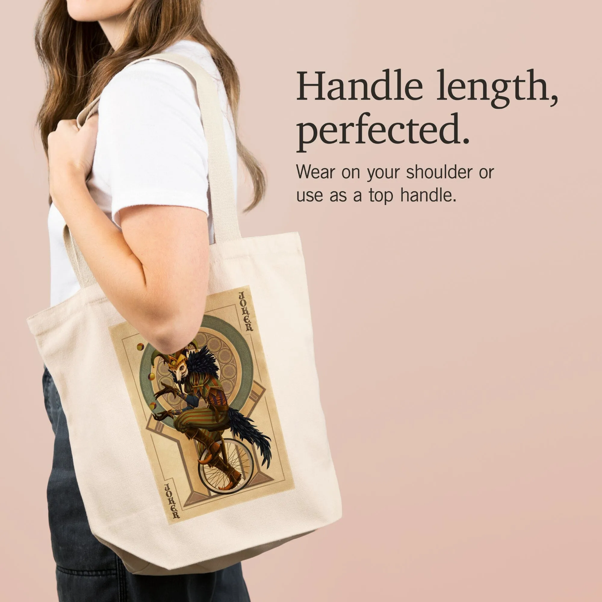 Joker, Playing Card, Lantern Press Artwork, Tote Bag