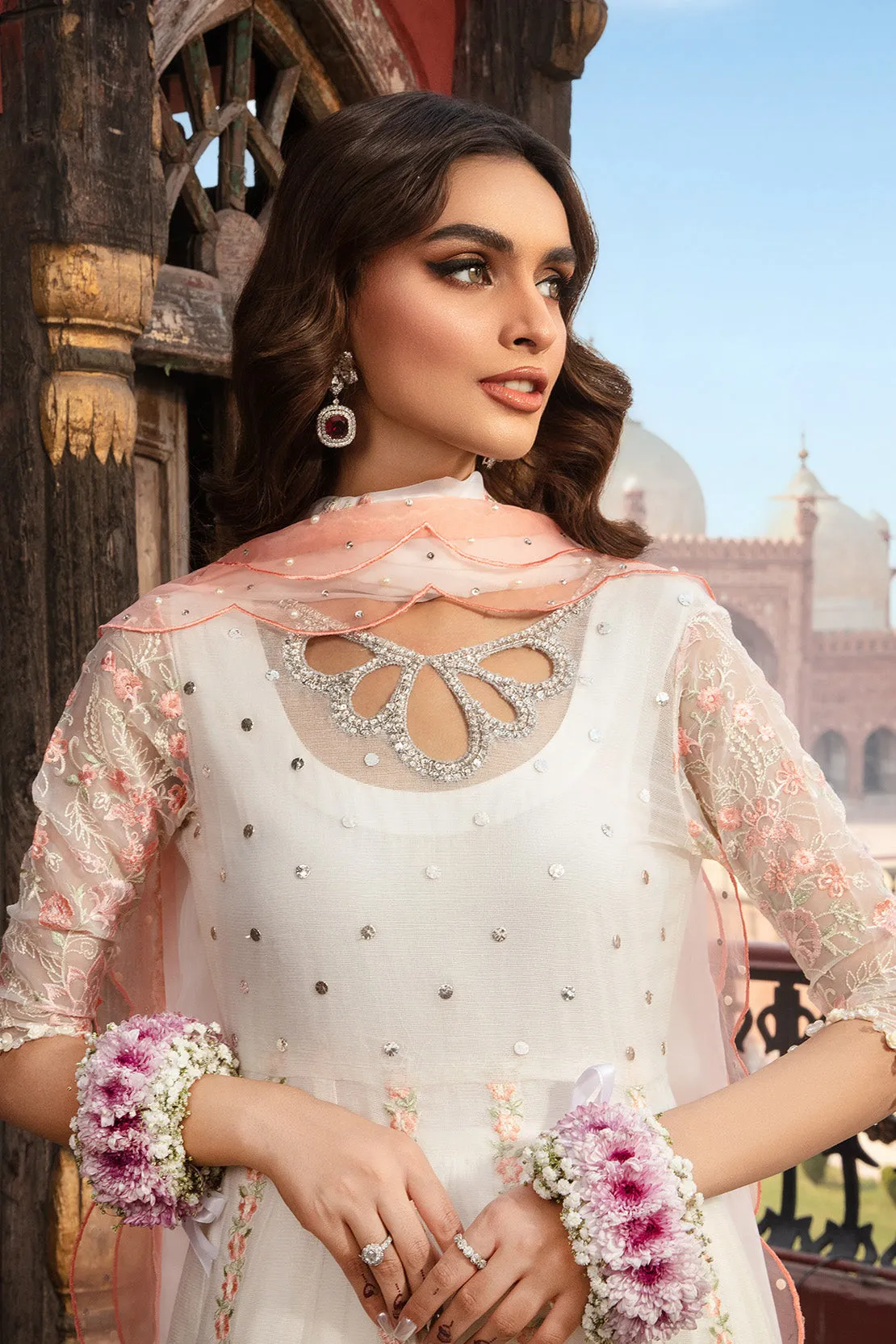 KHAWAAB – 3PC KHADI NET & SILK WEDDING FESTIVE PRET