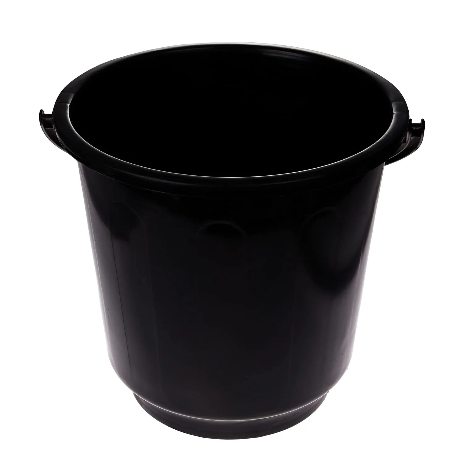 Kuber Industries Bucket|Plastic Bucket for Bathroom|Bucket for Bathing|Unbreakable Bucket with Handle|16 Liter|Pack of 2 (Black & Green)