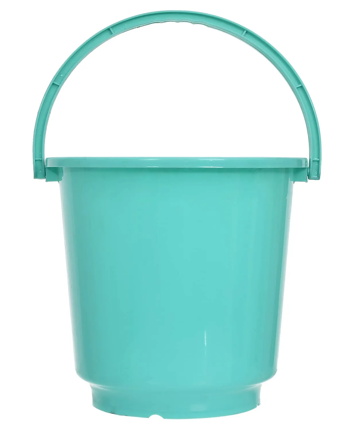 Kuber Industries Bucket|Plastic Bucket for Bathroom|Bucket for Bathing|Unbreakable Bucket with Handle|16 Liter|Pack of 2 (Black & Green)