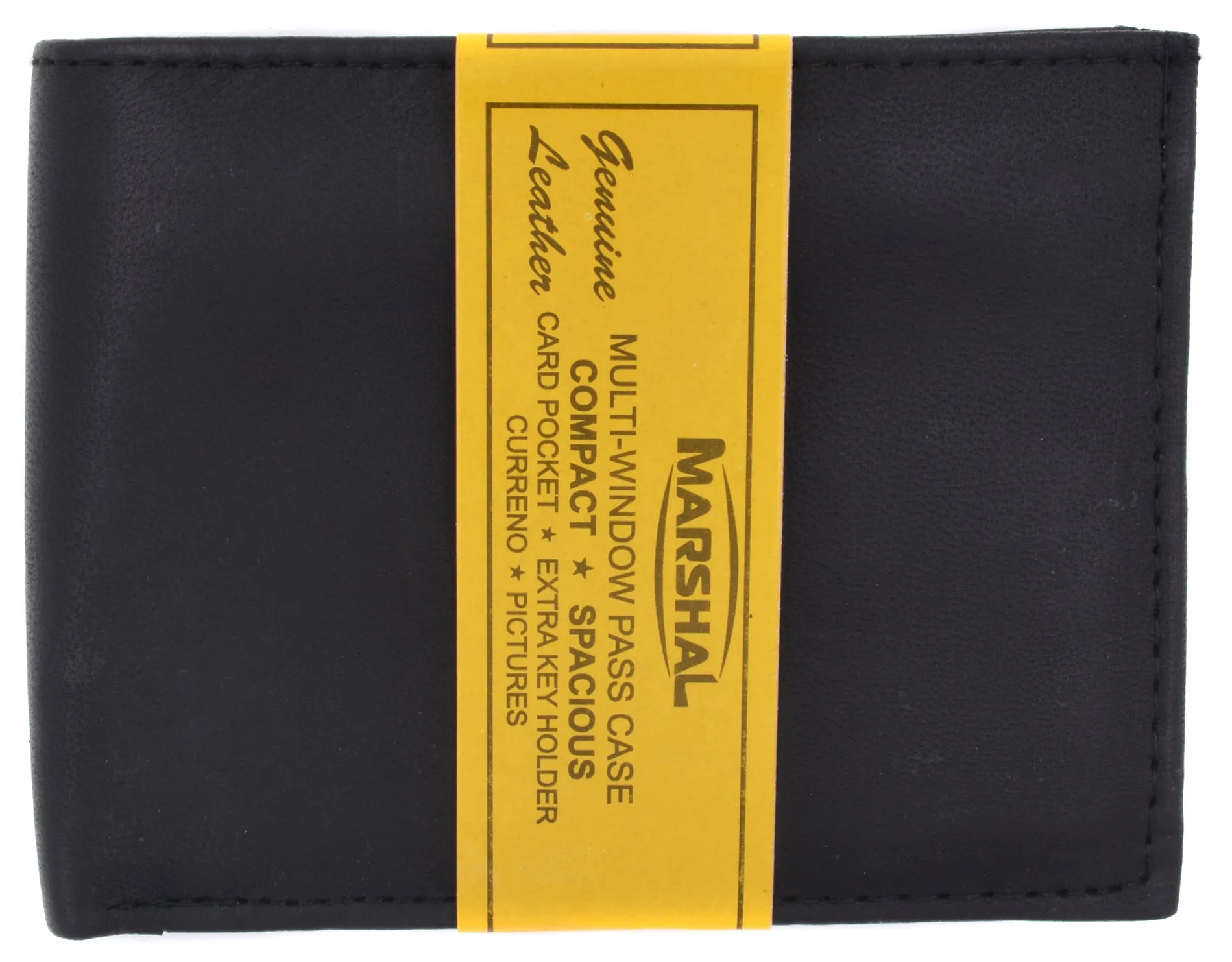 Lamb Leather Flap Up ID Card Holder W/Zippered Compartment Bifold Wallet 3053