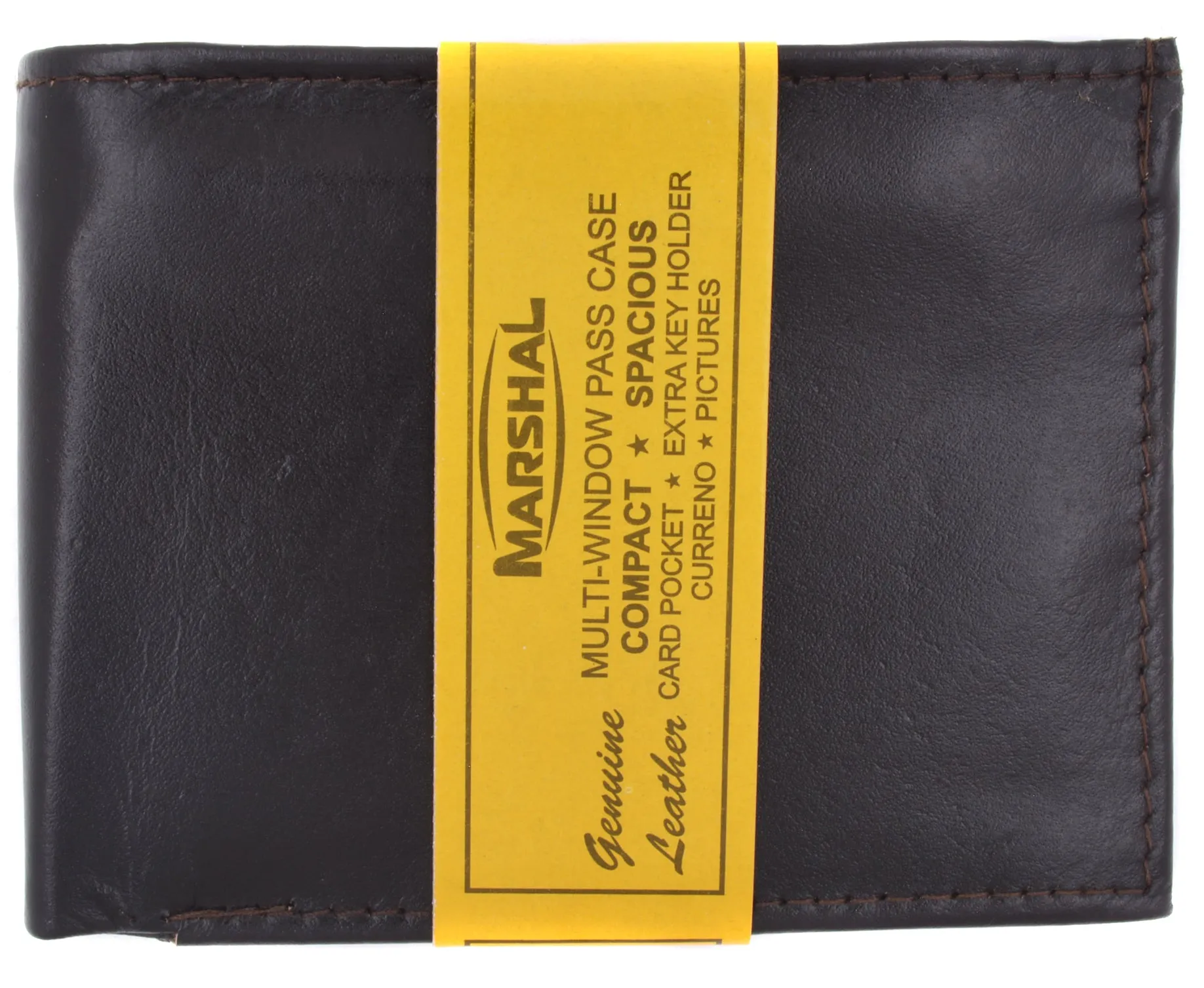 Lamb Leather Flap Up ID Card Holder W/Zippered Compartment Bifold Wallet 3053