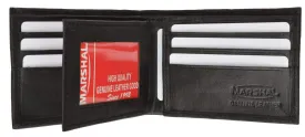 Lambskin Leather Mens Wallet with Center Flap and ID Window 1152