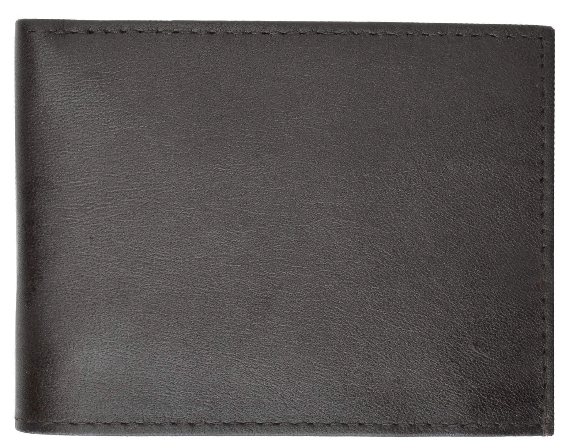 Lambskin Leather Mens Wallet with Center Flap and ID Window 1152
