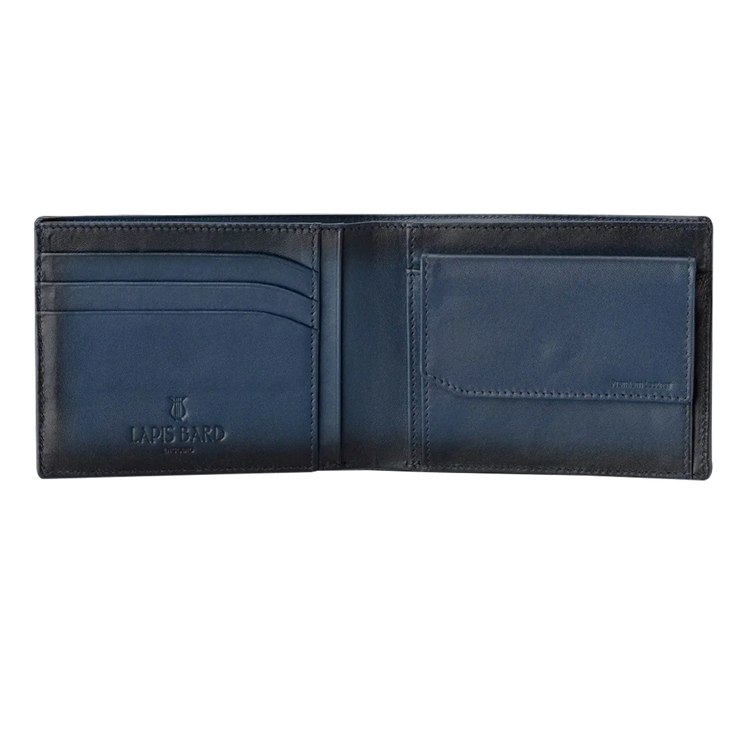 Lapis Bard Ducorium Bifold 3cc Wallet with Coin Pocket - Blue