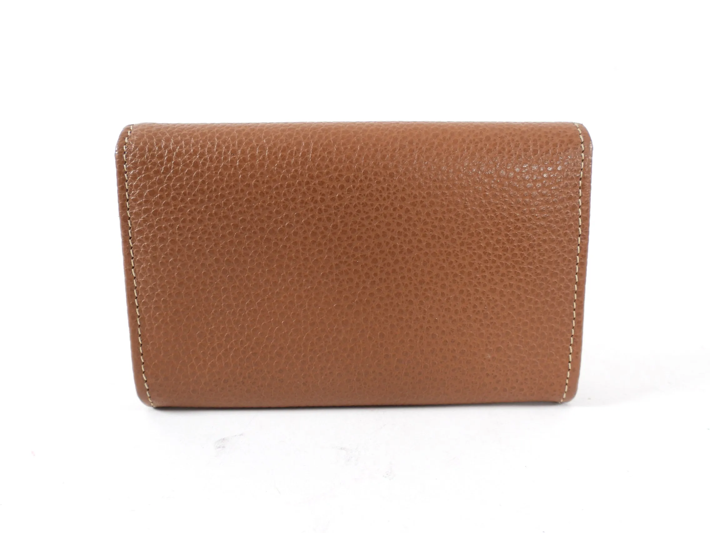 Longchamp Cognac Brown Small Bifold Wallet