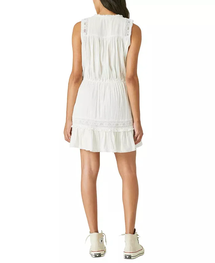 Lucky Brand Lace-Trim Peasant Dress