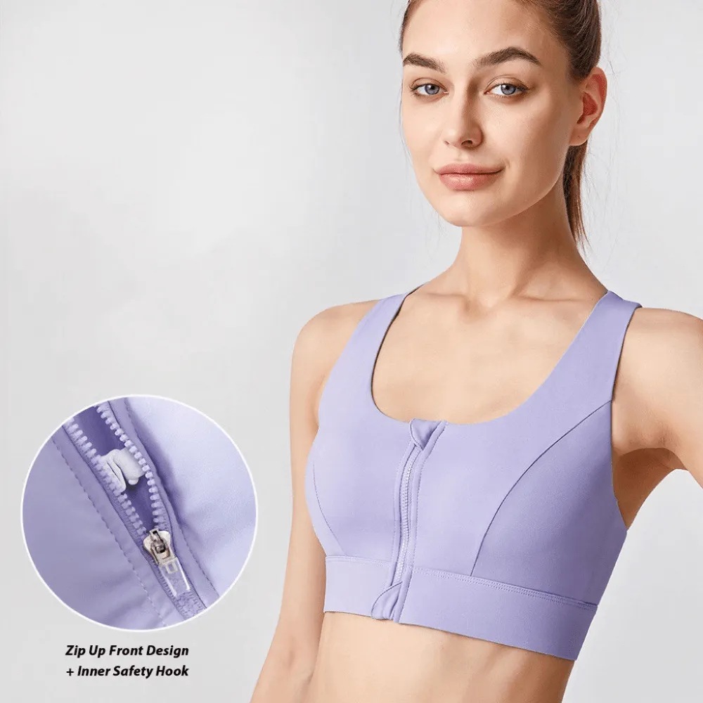 Magic Front Closure Sculpting Sports Bra | Wireless Racerback Design