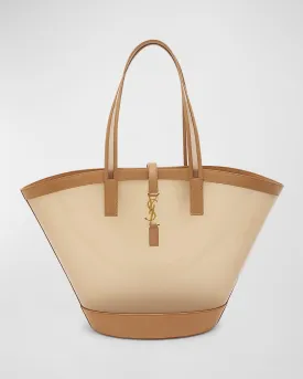 Medium YSL Vinyl Tote Basket Tote Bag