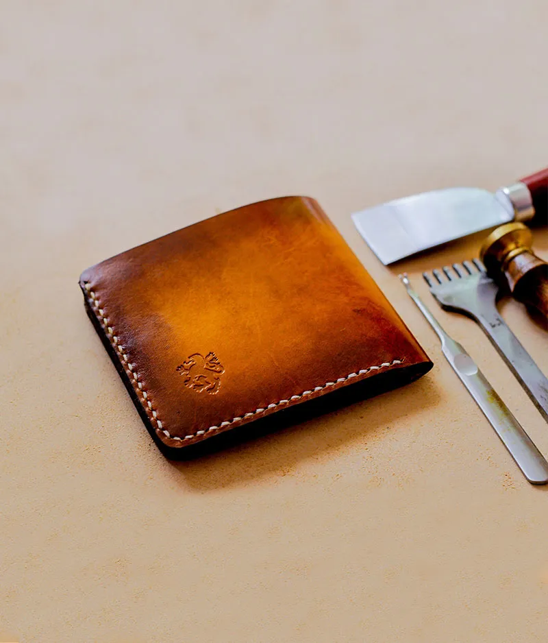 Mens Bifold Wallet, Leather Handmade
