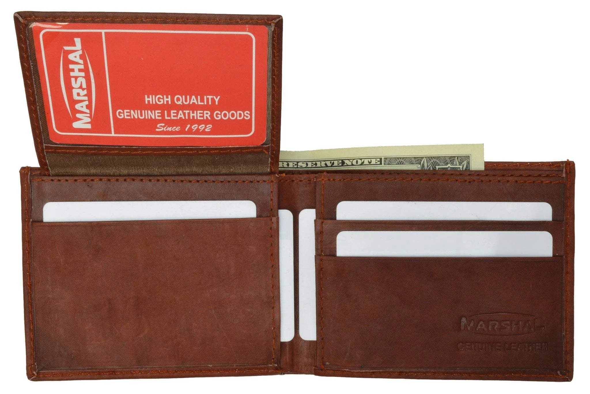 Mens Bifold Wallet with ID Window and Credit Card Slots 578 CF