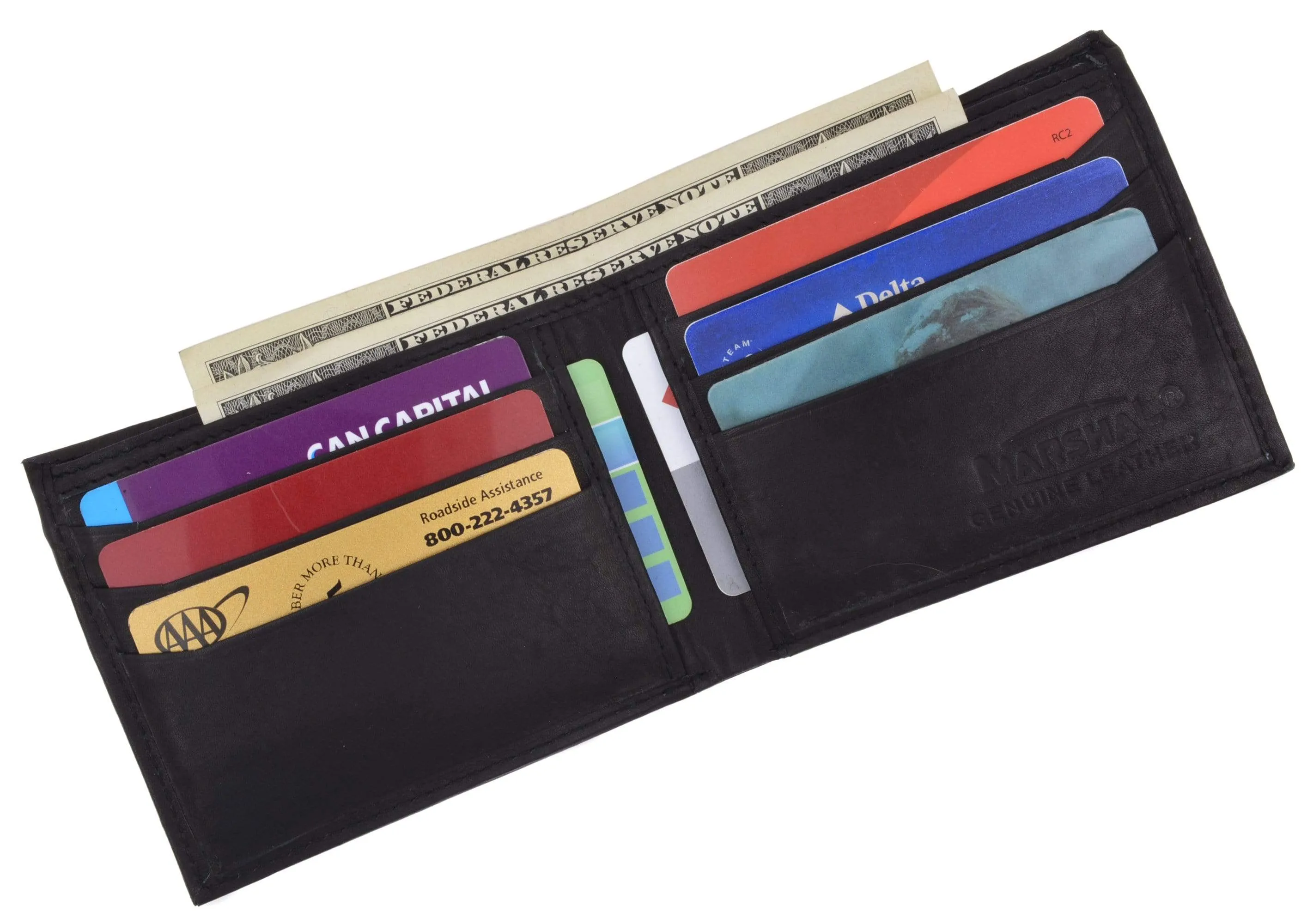 Mens Simple Classic Genuine Leather Bifold Wallet 58 CF