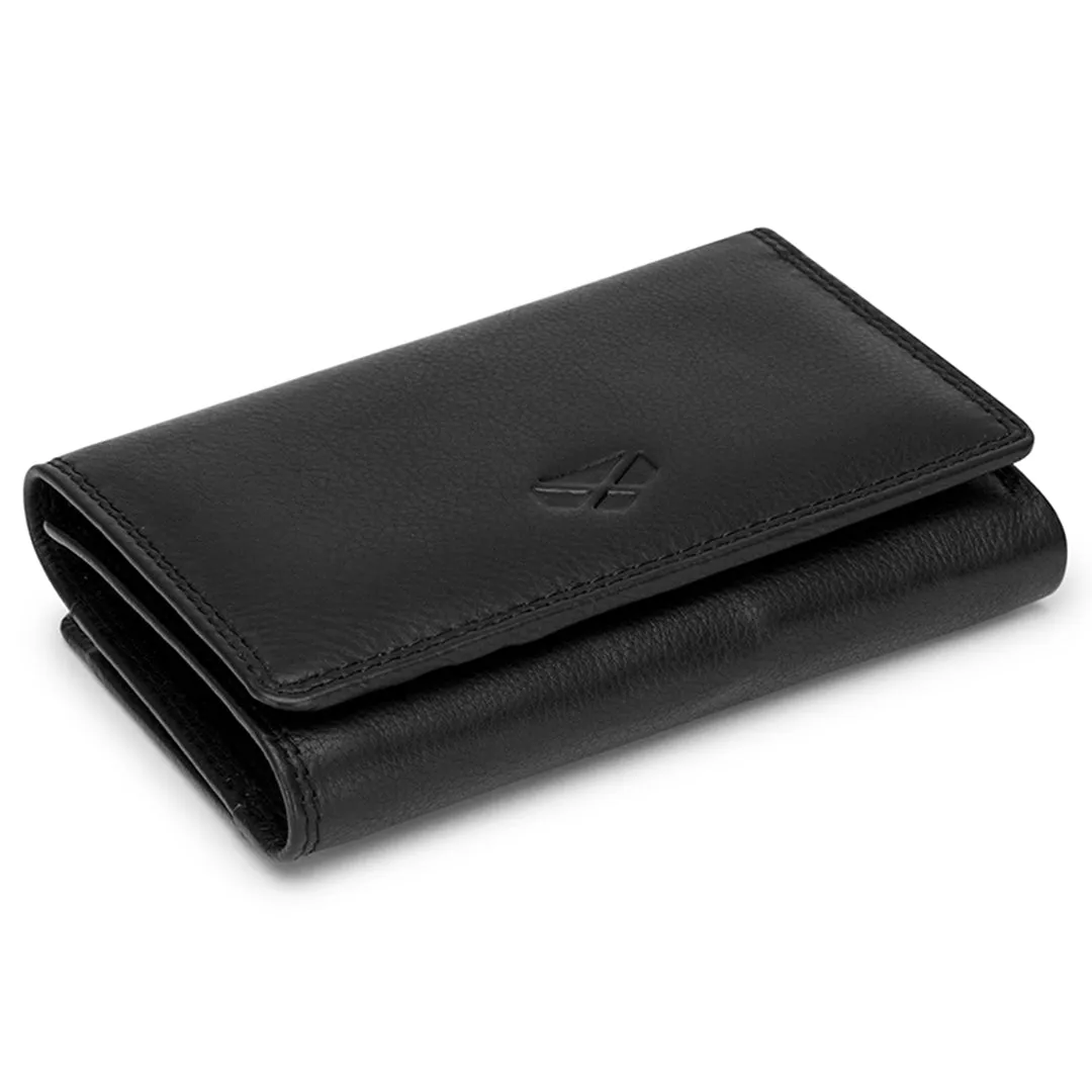 Monarch Leather Bifold Purse - Black by Hoggs of Fife