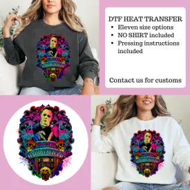 No shirt, horror heat transfer
