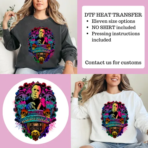 No shirt, horror heat transfer