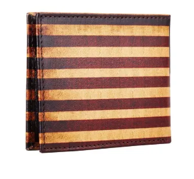 Nocona N5416697 Vintage USA Flag Bi-Fold Leather Wallet