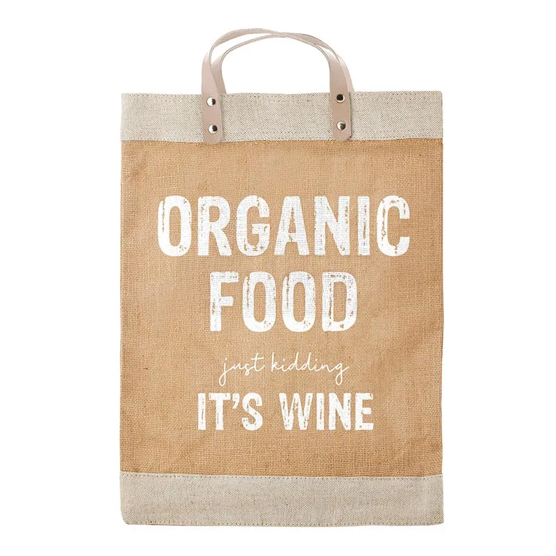 Organic Food Just Kidding it's Wine Tote Bag at Bourbon Cowgirl