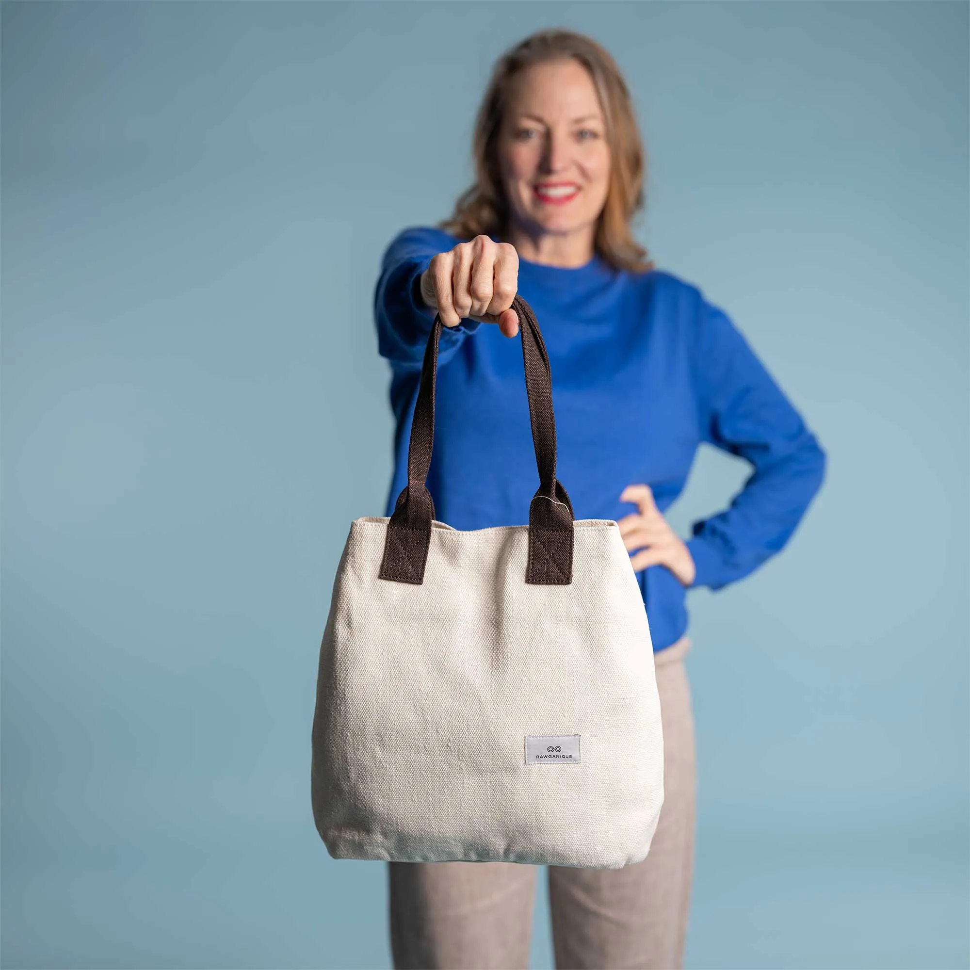 PARIS 100% Organic Hemp Tote Bag (11.5x13x4) (Plastic-free)
