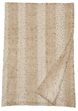 Pearl Leopard Cuddle Fur Throw
