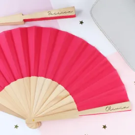 Personalised Wooden Folding Hand Fan - Any Name