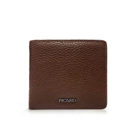 Picard Derek Men's Bifold  Leather Wallet with  Card Window (Brown)