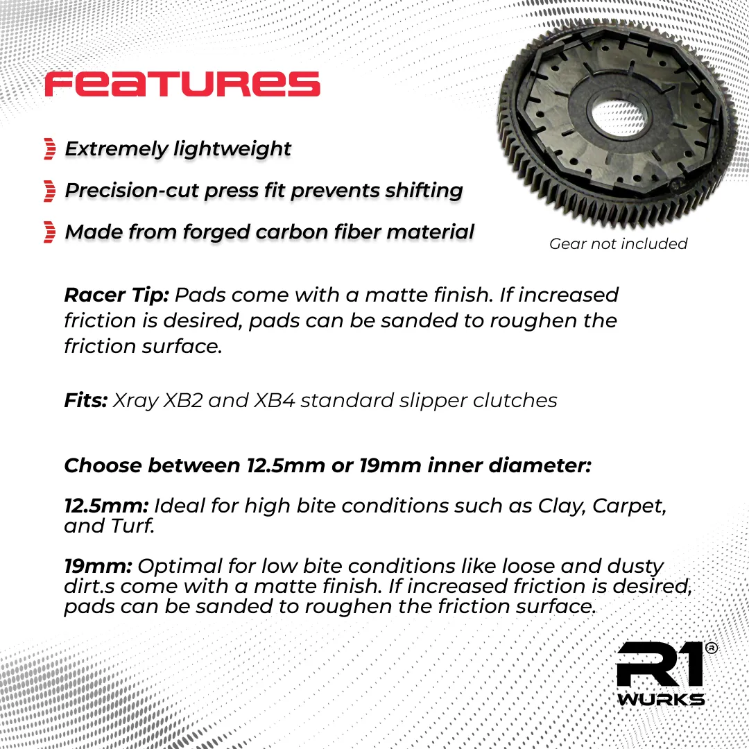 R1WURKS Forged Carbon Slipper Pads, For XB2 and XB4 Vehicles