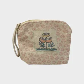 Rounded Zipper Tote - Tulips