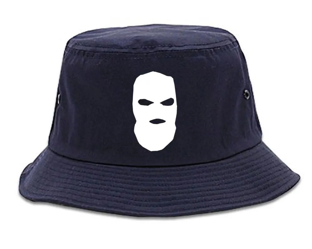Ski Mask Way Robber Chest Logo Bucket Hat