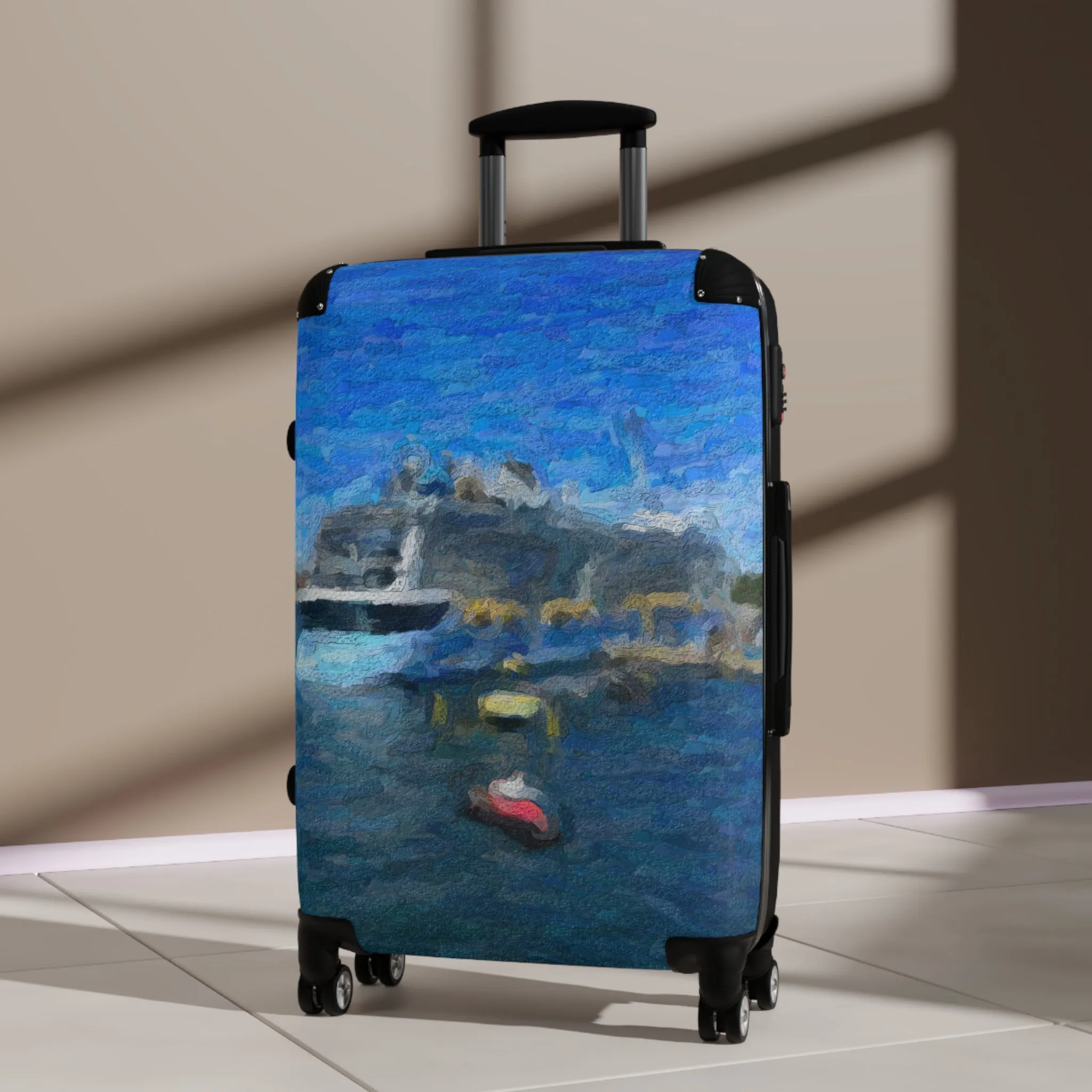 Suitcase ... Into Vancouver Harbor We Arrive: Celebrity Edge-Cruise ... Vancouver, British Columbia ... June 2024 ... Original Works