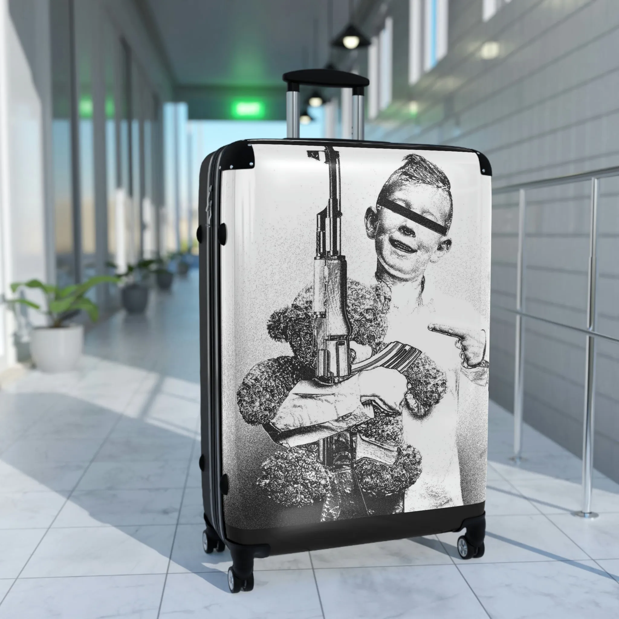 Teddy Bears and Triggers, Travel Unique Suitcase