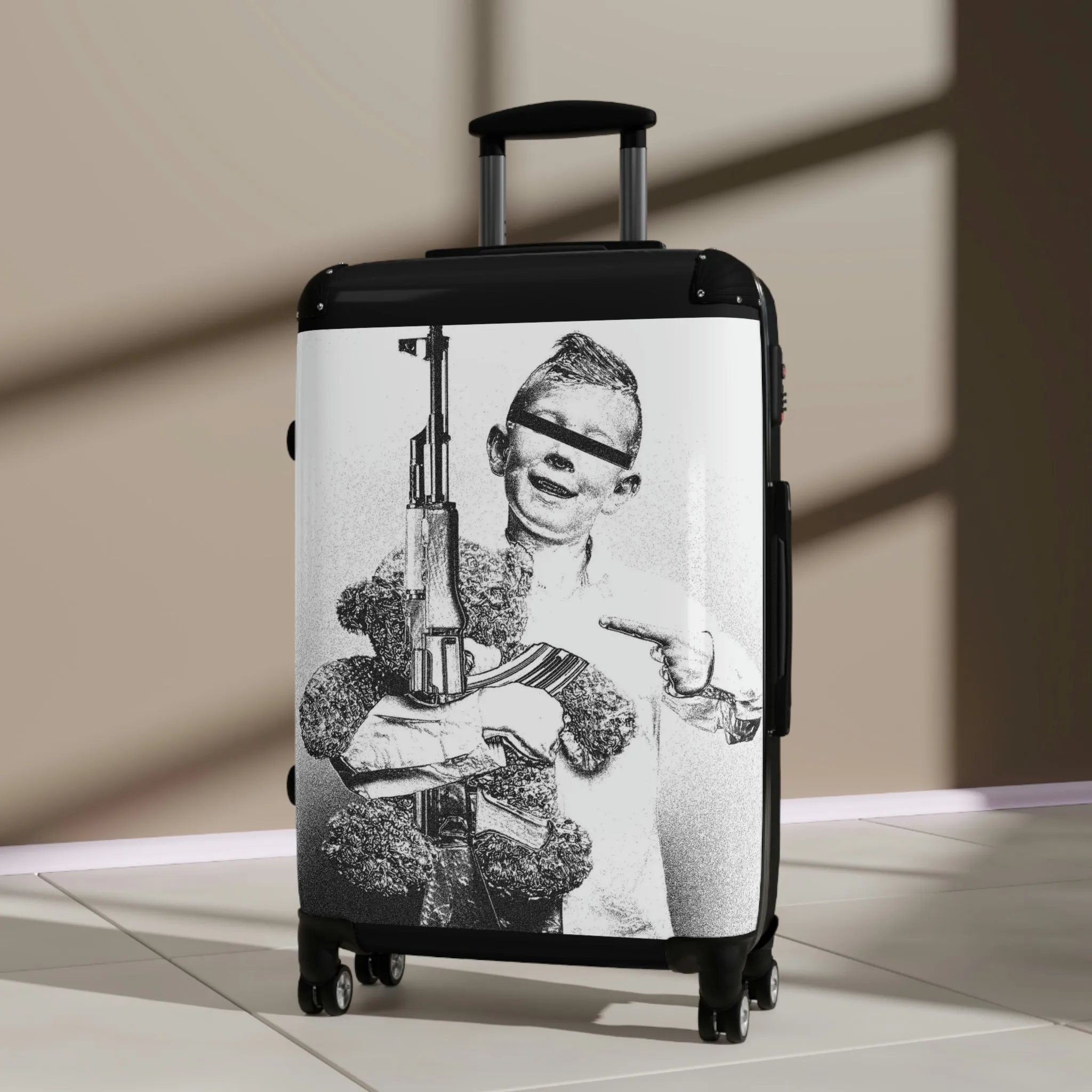 Teddy Bears and Triggers, Travel Unique Suitcase