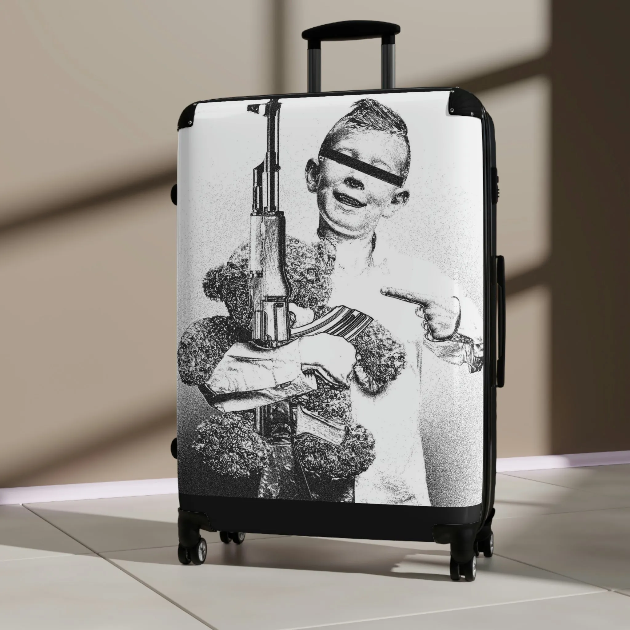 Teddy Bears and Triggers, Travel Unique Suitcase