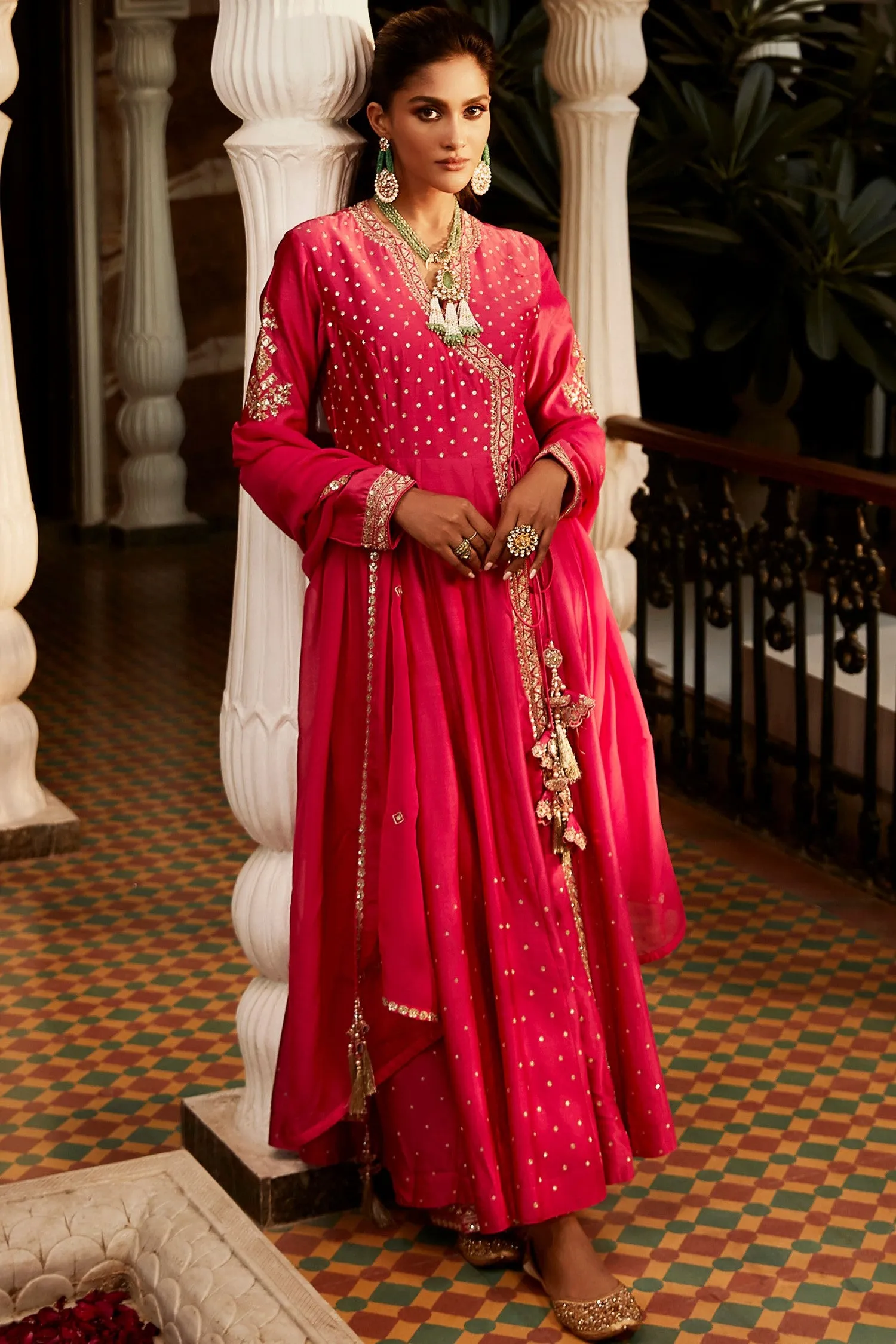 The New Vintage Jaipuri Pink Angrakha