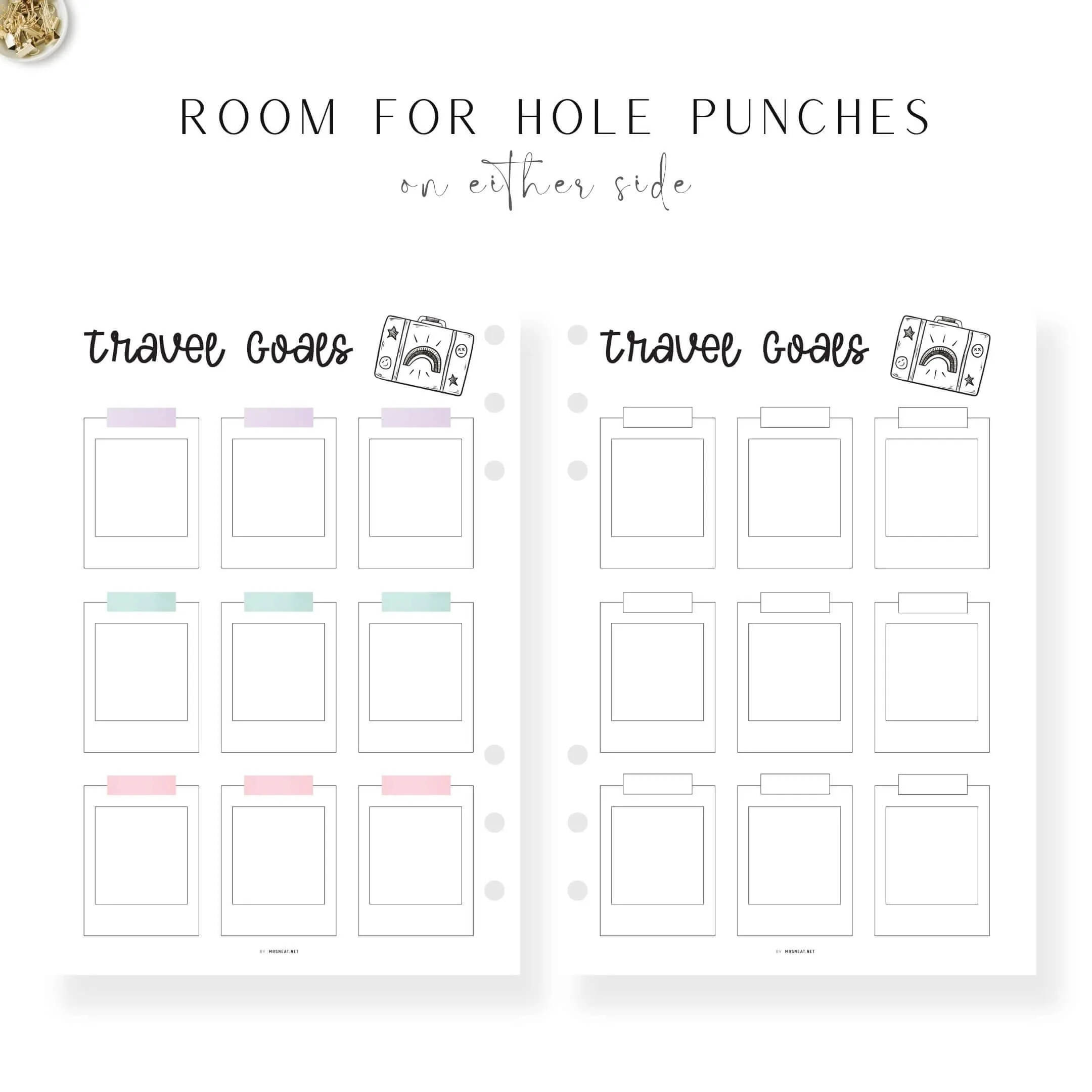 Travel Goals Planner Template - M380