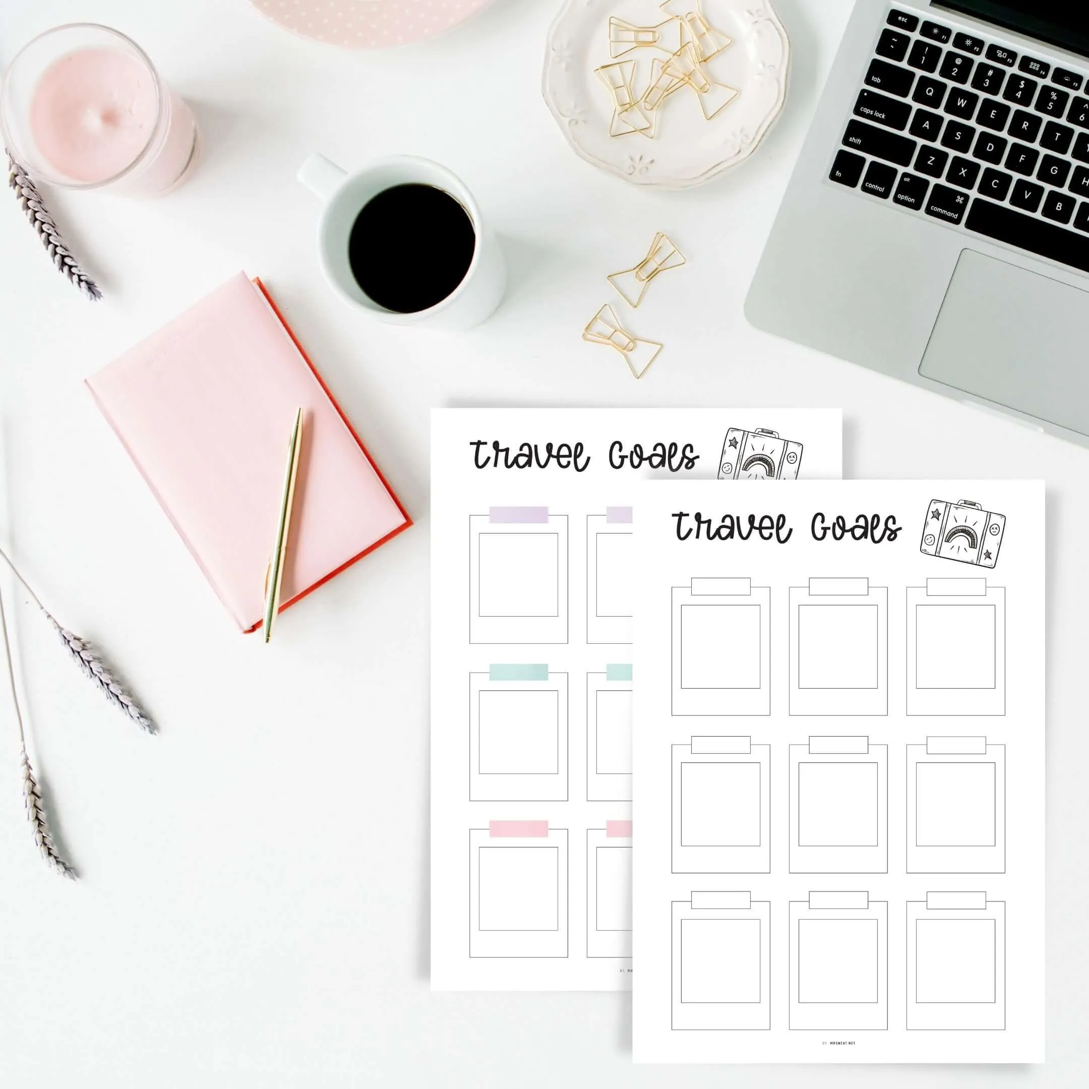 Travel Goals Planner Template - M380
