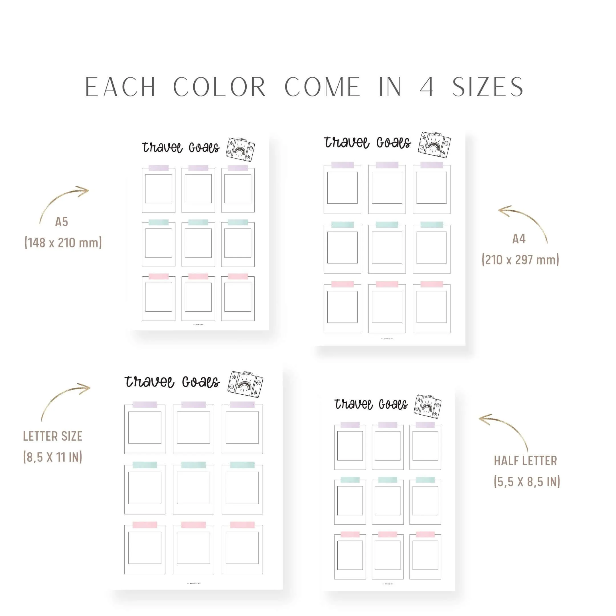 Travel Goals Planner Template - M380