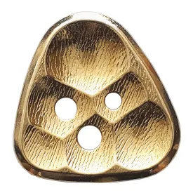 Triangle Metal 30mm Button - Gold