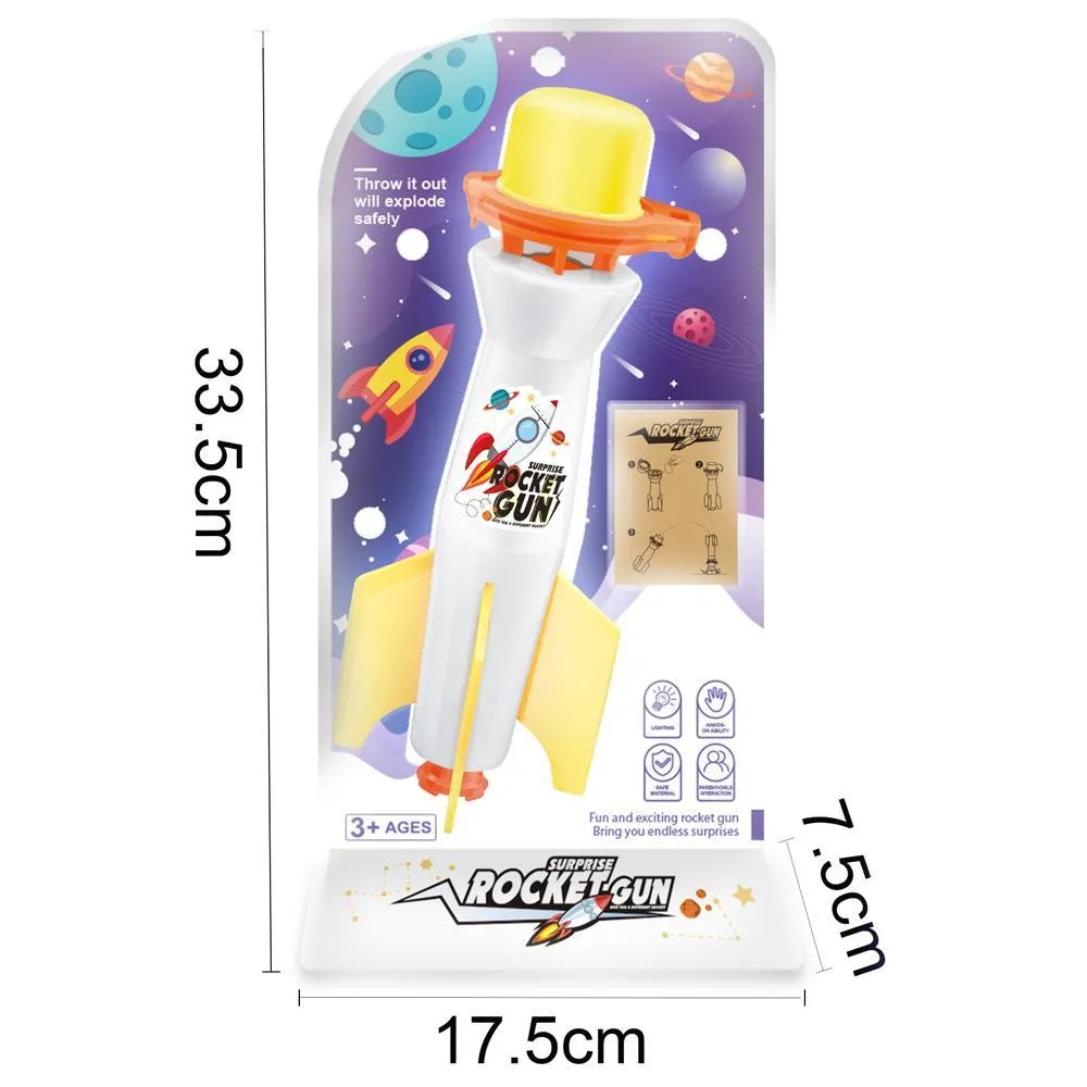 Tricolor Flash Air Pressure Children's Rocket (Electric Bag with Sound)