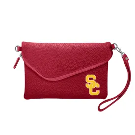 University of Southern California Fold Over Crossbody Pebble