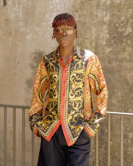 Versace 2019 Heritage fit Roccoco silk shirt