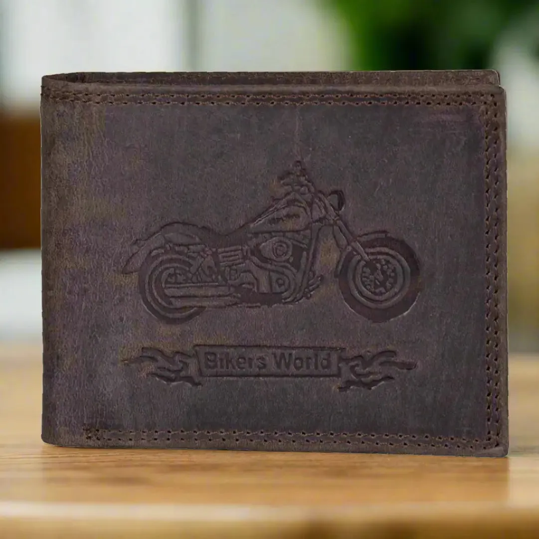 Viceroy Men's Bike Embossed Leather Wallet