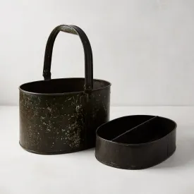 Vintage Tool Bucket with Tray
