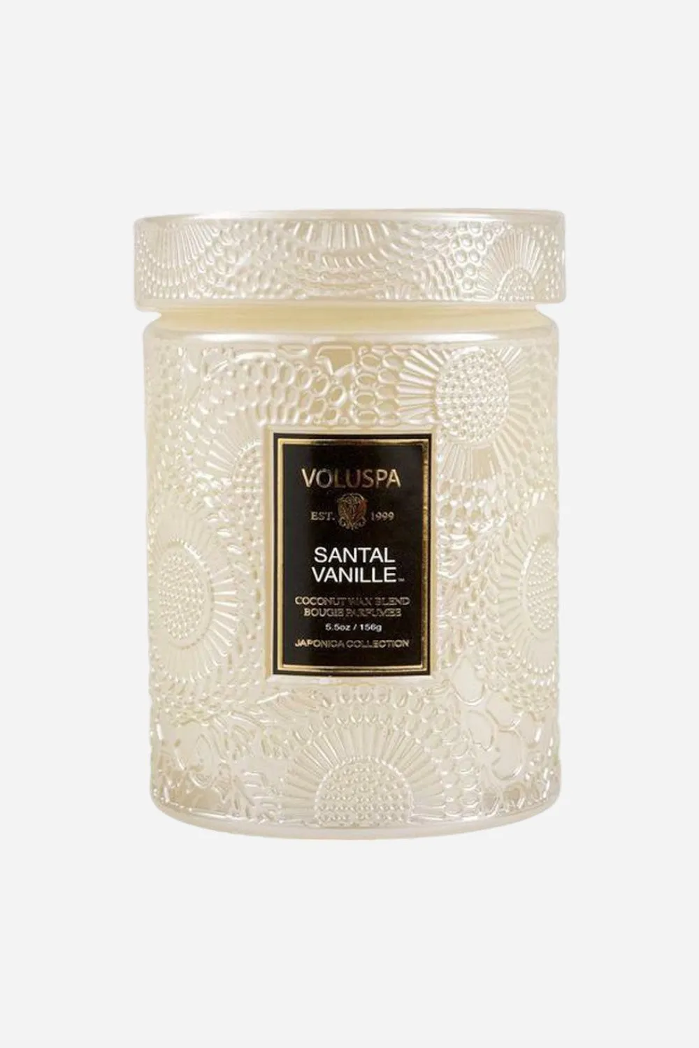 Voluspa Santal Vanille Small Glass Jar Candle