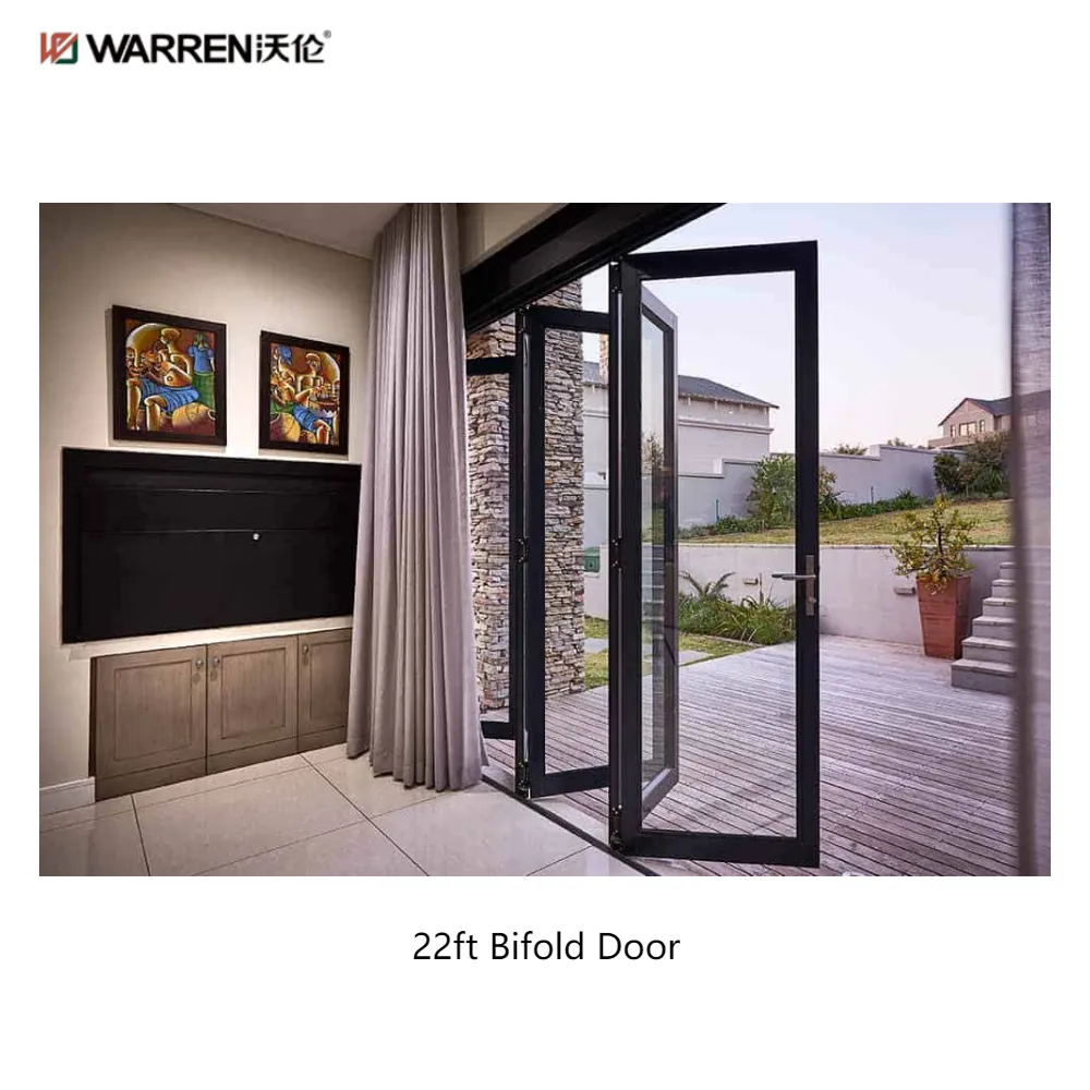 Warren 22ft Bifold Door Modern Interior Glass Folding Doors