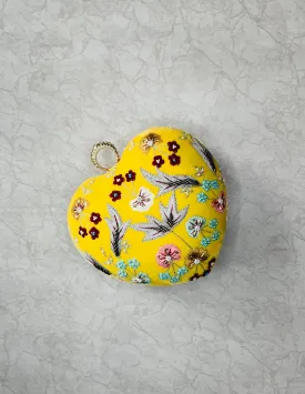 Yellow Velvet Clutch